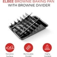 thumbnail image 3 of Elbee 13” Non-Stick Carbon Steel Brownie Baking Pan with Dividers, 2-Pack, 3 of 6