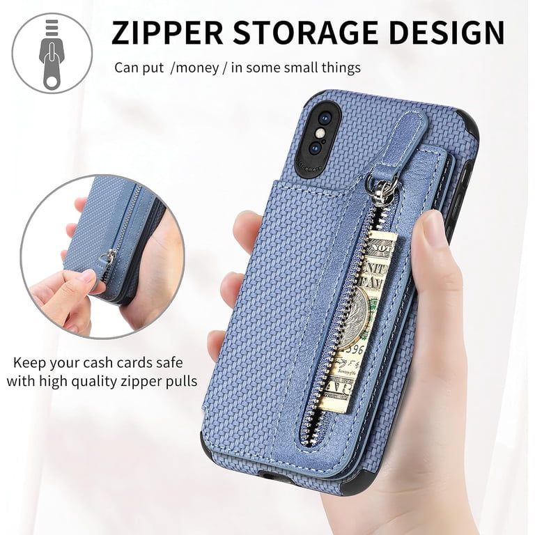 ELISORLI Portafoglio Con Custodia In Pelle Per IPhone Xs Max – Copertura Con Supporto E Cinturino Da Polso - 3