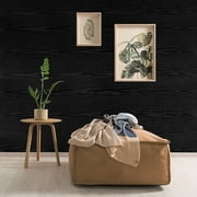 Abyssaly Black Wood Peel and Stick Wallpaper 17.7 x 78.7 Wood Grain Waterproof Wallpaper Vinyl for Kitchen Countertop Cabinets Drawer Furniture Wall Door Contact Paper