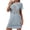 Light Blue, variant on Wensltd Short Sleeve Nightdress for Women Christmas Crew Neck Loose Fit Festive Soft Comfortable Sleepwear for Holiday