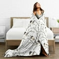 thumbnail image 5 of American Bald Eagle On Grunge Flag Fleece Throw Blanket Soft Cozy US Flag Fuzzy Blanket Caring for Women & Adults Eagle Plush Microfiber Blanket 50"x60", 5 of 5
