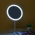 thumbnail image 3 of Yeacher Miroir de Maquillage Rond Rechargeable avec Interrupteur à Écran L-ED Base Détachable Miroir de Bureau, 3 of 8
