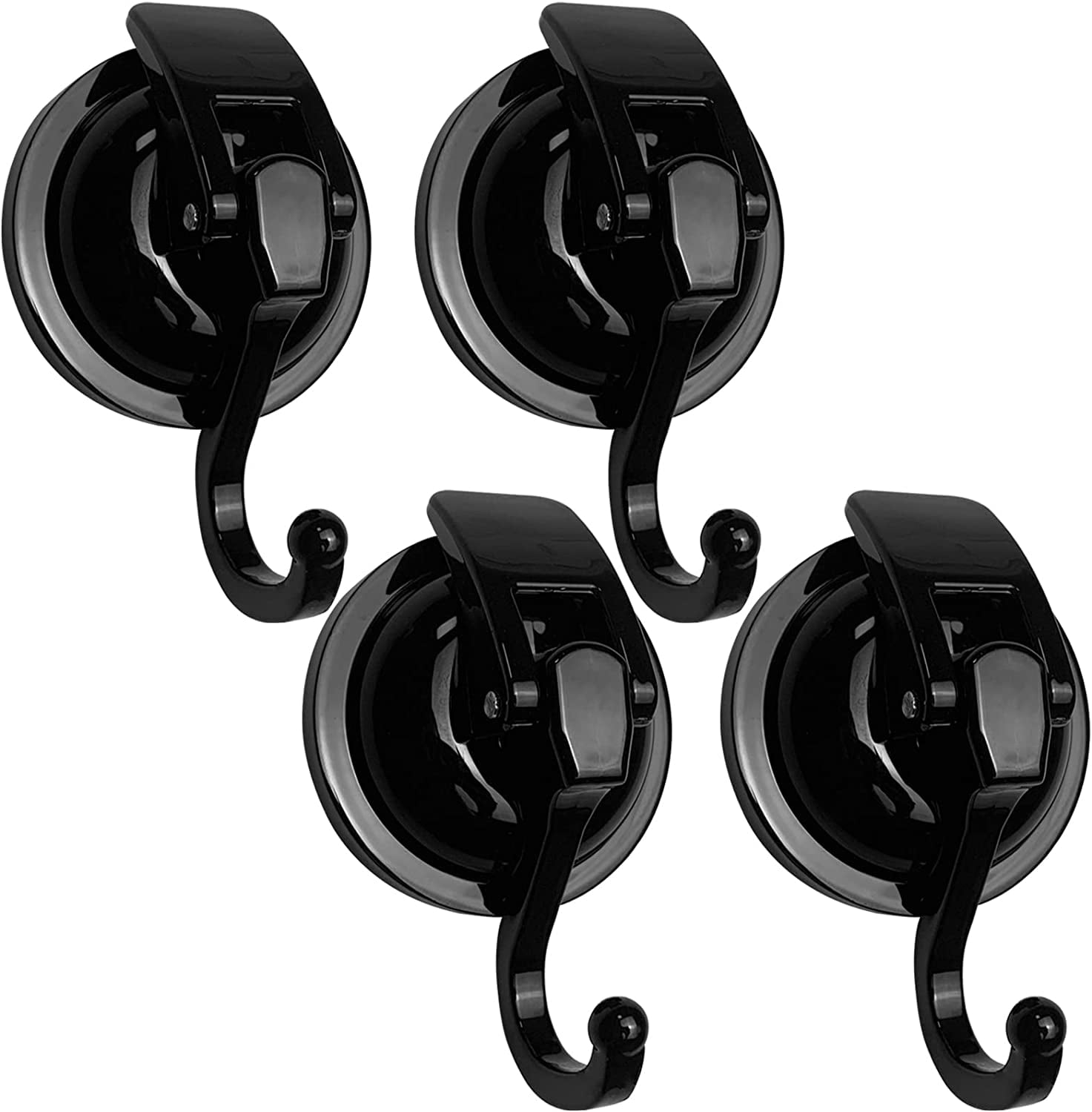 Yapicoco 4 Pack Bathroom Vacuum Suction Cup Hooks for Shower Wall