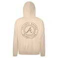 thumbnail image 3 of Men's Levelwear Khaki Atlanta Braves Contact Oversized Pullover Hoodie, 3 of 4