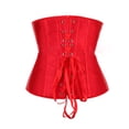thumbnail image 3 of LEKDFST Red Corset Tops for Women Waist Training Corsets Steel Boned Hourglass Steel Bone Underbust Steampunk Bustier Tops XXL, 3 of 4