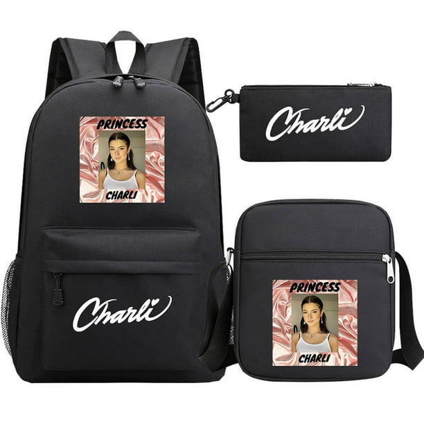 Set de mochilas Charli School Anime de 3 piezas para niños con estuche para lápices
