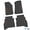 Black w/ Red Insert, variant on Flextread Floor Mats for 20-24 Jeep Gladiator - Mopar Licensed Factory Fit - Rugged Woods Camouflage w/ White Rubicon Insert - 100% Made in USA