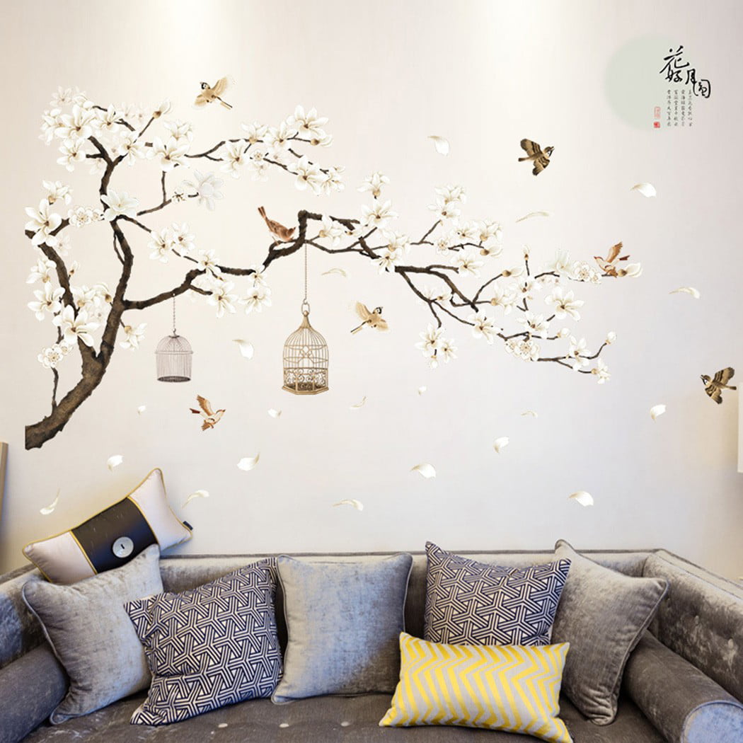 3D Flower Tree Removable Mural Vinyl Decal Wall Sticker Art For Room Home Decor 