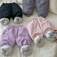 thumbnail image 5 of YunPes Toddler Snow Pants Baby Boy Girl Winter Clothes Down Pants Trousers Fleece Lined Warm Joggers Snow Ski Bib Overalls Snowsuit, 5 of 7
