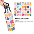 thumbnail image 4 of Yayeee 20oz Insulated Water Bottle Double Wall Stainless Steel with Flip Straw Lid, Colorful Circles, 4 of 7
