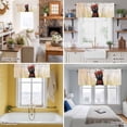 thumbnail image 5 of Cute Black Cat Valance Curtain Red Flower Bee Country Style Fields Plant Window Valances Rod Pocket Short Curtains Window Treatments for Kitchen Bedroom Bathroom Laundry 60" x 14", 5 of 9