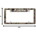 thumbnail image 4 of Tampa Bay Hockey Lightning Chrome Metal (Set of 2) License Plate Frames with Mossy Oak Camouflaged Camo Design, 4 of 6