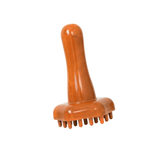 Cepillo de masaje Gua Sha de mano, compacto y multifuncional de 24 dientes para masaje corporal, fácil de usar.