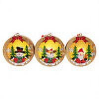 kurtrusly 3pcs Christmas Decorating Lights Christmas-themed Round Decoration Lamps Battery Powered Christmas Hanging Lamps for Home Party Bar