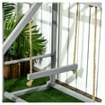 thumbnail image 7 of PawHut Chicken Activity Play with Swing Set for 3-4 Birds, Wooden Chicken Coop Accessory with Multiple Chicken Perches & Hen Ladder Gray, 7 of 7