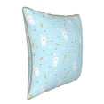 thumbnail image 2 of Fotbe Cute Bunny Pattern Velvet Decorative Throw Pillow Covers with Elegant Piping, Soft Plush Cushion Cover for Sofa, Bed, Car, Office-16"x16", 2 of 8