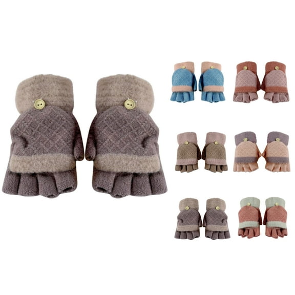 ATENAR Womens Gloves,Womens Winter Gloves,Soft,Fleece,Thermal,Solid,Acrylic,Coffee,Free Size