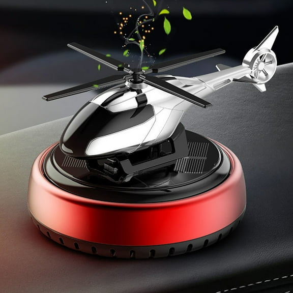 HomeDM Aluminium Alloy Helicopter Aromatherapy Solar Rotating Air Freshener Home and Car Interior Decoration Accessories