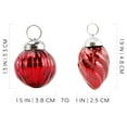 thumbnail image 6 of AuldHome Mercury Glass Finial Ornaments (Set of 12, Red, Small); Distressed Metal Antique Style Christmas Tree Decorations; 1.3 to 2-Inch Size, 6 of 10