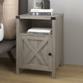 thumbnail image 7 of Catrimown Farmhouse End Table for Living Room Set of 2, Side Table Nightstand for Living Room Bedroom, Gray, 7 of 7