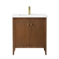 thumbnail image 4 of Vanity Art 30" Double Door Bathroom Vanity with Sink, Freestanding Storage Cabinet with Ceramic Top, and Removable Shelve, 4 of 8