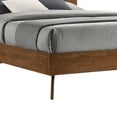 thumbnail image 4 of Benjara Nova Rem Queen Size Platform Bed-Chevron Pattern Headboard-Walnut Brown, 4 of 6