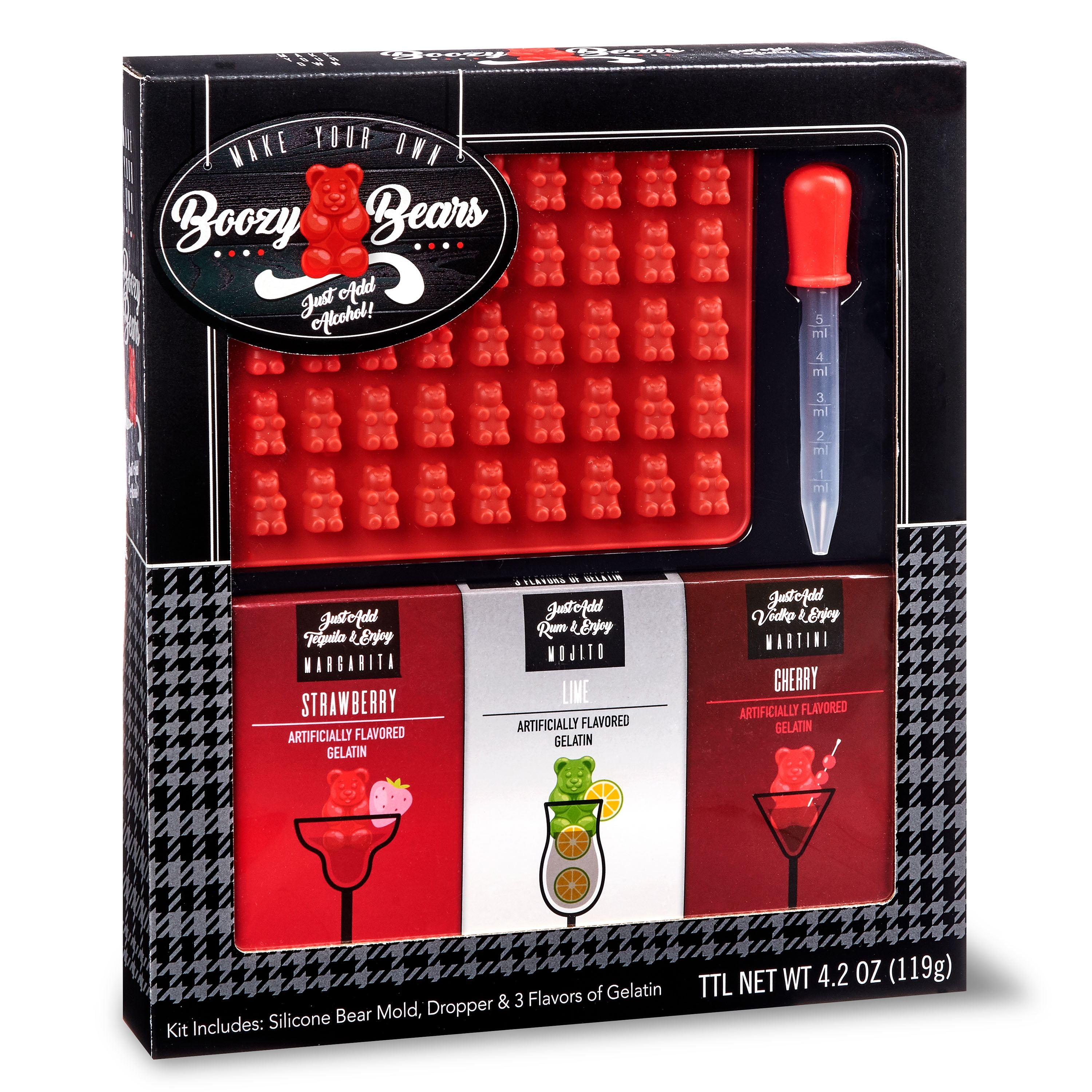Boozy Bears Gummy Making Kit Holiday Gift, 5 Pieces