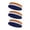 Blue White Light Orange, variant on Couver Triple Color White Striped Sports Head Sweatband Blue White Red 3 Pack