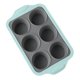 thumbnail image 1 of Molde de silicona para cupcakes con marco de metal, molde de silicona para muffins, molde para 6 muffins, molde para hacer bocaditos de huevo, 1 of 7