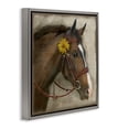 thumbnail image 2 of Stupell Industries Cottage Barnyard Horse with Daisy Gray Floating Frame Canvas Art, 25 x 25, by Suzanne Nicoll, 2 of 8