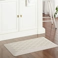 thumbnail image 3 of Martha Stewart Miles Modern Diamond Anti-Fatigue Air-Infused Kitchen Mat, Beige, 19.6"x32", 3 of 9
