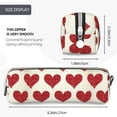 thumbnail image 3 of Yiaed Love Print Leather Pencil Case - Leather Pen Pencil Holder - Elegant & Practical Pencil Pouch for Work & Office, 3 of 7