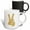 Multicolor, variant on 3drose, Image of Metallic Gold Hand Peace Sign, 11oz Two-tone Black Mug