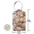 thumbnail image 2 of Rocae Colorful Seashells for Leather Luggage Baggage Tags ID Label Privacy Cover ID Label with Stainless Steel Loop and Address Card, 2 of 5