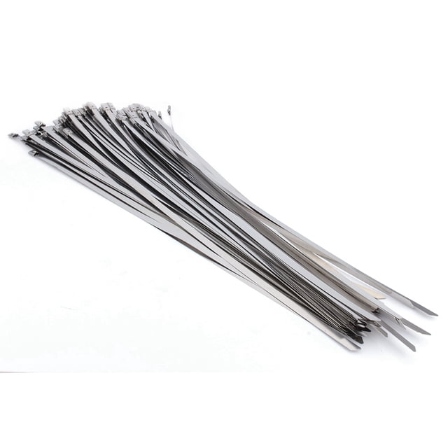 Brida para cables de acero inoxidable de 50 x 500 mm, brida para cables de metal, cierre de brida, cabezal de tubo de escape