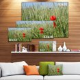 thumbnail image 2 of Designart - Rural Landscape with Red Poppies - Large Landscape Canvas Art, 2 of 2