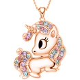 thumbnail image 1 of Exquisito collar de moda amor unicornio cristal unicornio colgante femenino collar animal joyería regalo de aniversario de bodas san valentin collares para mujer, 1 of 4