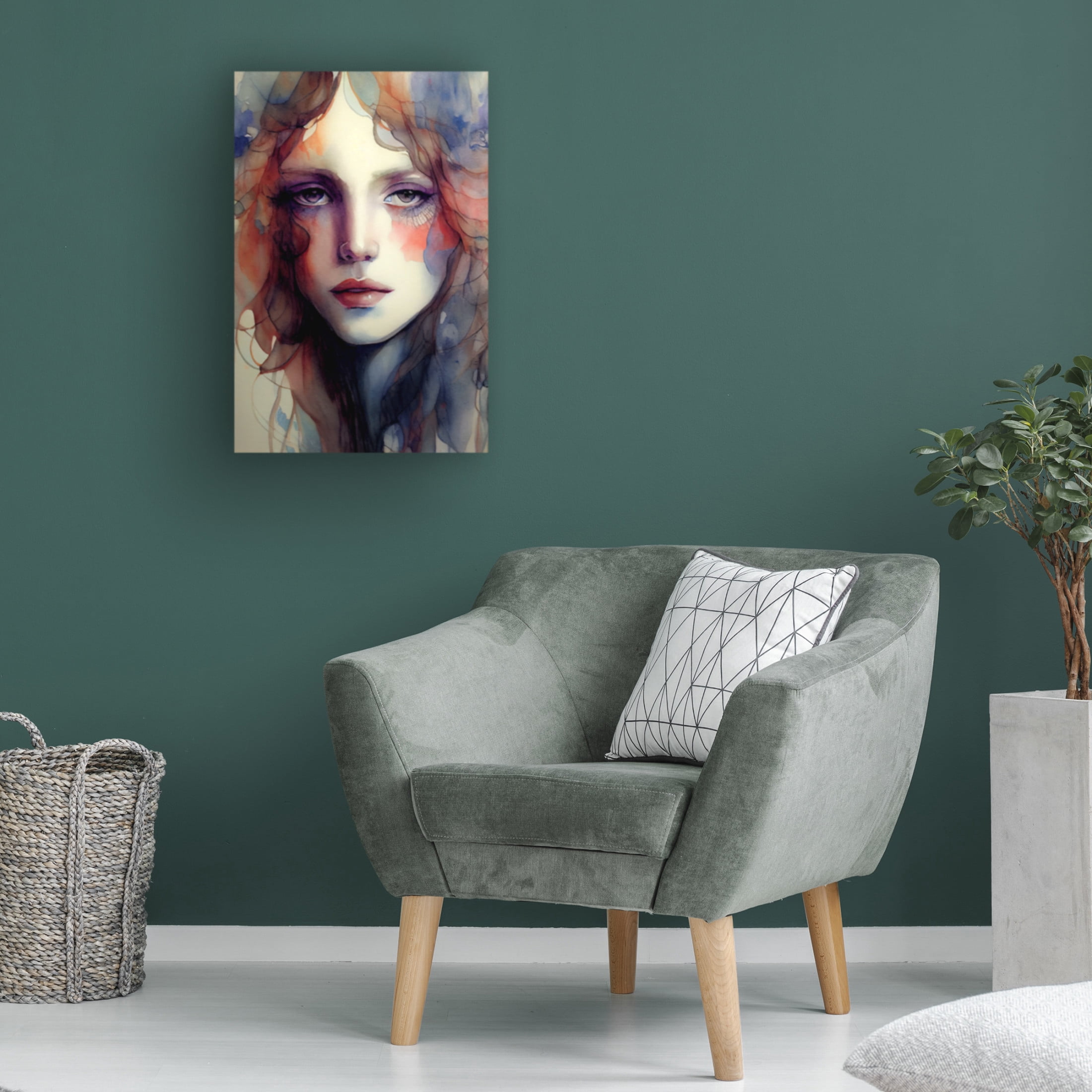 Canvas Wall Art - Sasha 'Woman I' Wall Art for Living Room, Bedroom, or Office Décor by Trademark Fine Art - 30 x 47 Inches