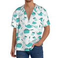 Picia Utensiles Men's Linen Shirts Short Sleeve Cuban Beach Shirts