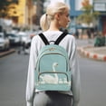 thumbnail image 7 of FORMRS Mini Backpack Purse for Women Travel Daypack Casual Shoulder Bag, White Cartoon Swan, 7 of 7