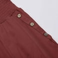 thumbnail image 5 of Charmgo Womens Capris for Summer, Women Summer Casual Drawstring Elastic High Waist Wide Leg Trousers Palazzo Pant Trousers with Pockets Linen Pants for Women Trendy, Capri Pants for Women Coffee, 5 of 7