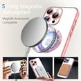 thumbnail image 4 of Magnetic Glitter Case Compatible with MagSafe,Full Protection Slim Shockproof Anti-Scratch Case with Camera Lens Protector Logo View Dust-Proof Net for, 4 of 7