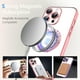 thumbnail image 4 of Funda magnética con MagSafe para iPhone 13 Pro, protección total, delgada, a prueba de golpes, antiarañazos, con purpurina y protector de lente de cámara, vista del logotipo y a prueba de polvo, 4 of 7