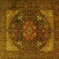 thumbnail image 1 of Ahgly Company Indoor Square Medallion Yellow Traditional Area Rugs, 8' Square, 1 of 4