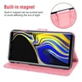 thumbnail image 5 of Asuwish Compatible with Samsung Galaxy Note 9 Wallet Phone Case and Tempered Glass Screen Protector Flip Credit Card Holder Stand Mandala Flower Cell Cover for Note9 Not S9 Women Men Pink, 5 of 9
