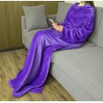 thumbnail image 5 of Catalonia Wearable Blanket with Sleeves and Pocket, Cozy Soft Fleece Micro Plush Wrap Adult Blanket Robe for Women Men, Makes a Great Gift for Holidays, Purple, 73" x 51”, 5 of 7