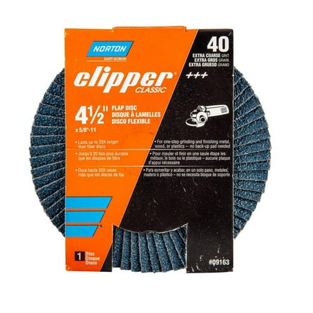 

Norton Norton 70184609163 Clipper Flap Disc 4-1/2 Inch