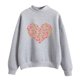 thumbnail image 1 of Gibobby Sudadera Mujer Moda Sudadera de manga larga con cuello redondo de otoño e invierno, sudadera con estampado de amor de Color sólido (Gris, M), 1 of 3
