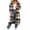 Beige, variant on Womens Plaid Jacket Long Coats with Zipper Lightweight Peacoat Size S-XXL