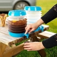 thumbnail image 4 of Dispensador de agua: Bidón plegable, pico, soporte, 5,5 litros, azul/transparente (botellas de agua plegables), 4 of 4